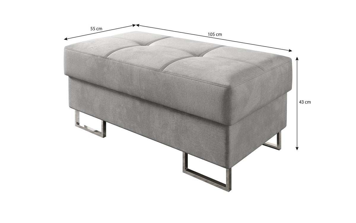 Jess Design Samt Beistellhocker mit Integriertem Stauraum – Vielseitiger Sitzwürfel