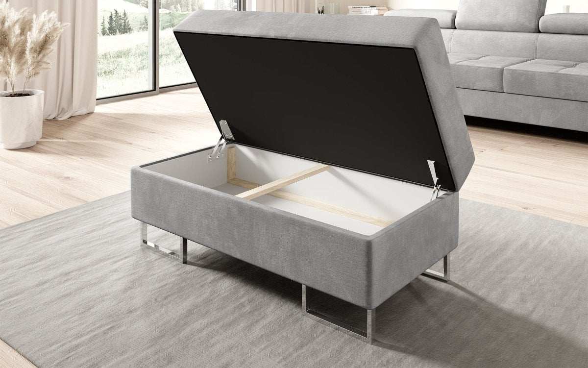 Jess Beistellhocker mit Stauraum: Samtbezug, Multifunktional, Elegant, Praktisch, Komfortabel