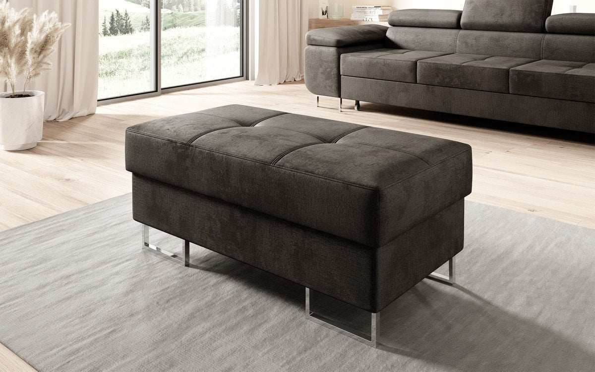 Jess Design Samt Beistellhocker mit Integriertem Stauraum – Vielseitiger Sitzwürfel