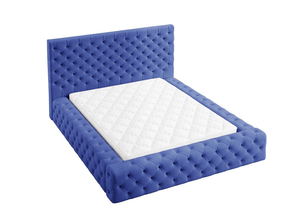 Luxuriöses Designer Samt Polsterbett Lana mit großem Stauraum – Modern & Bequem