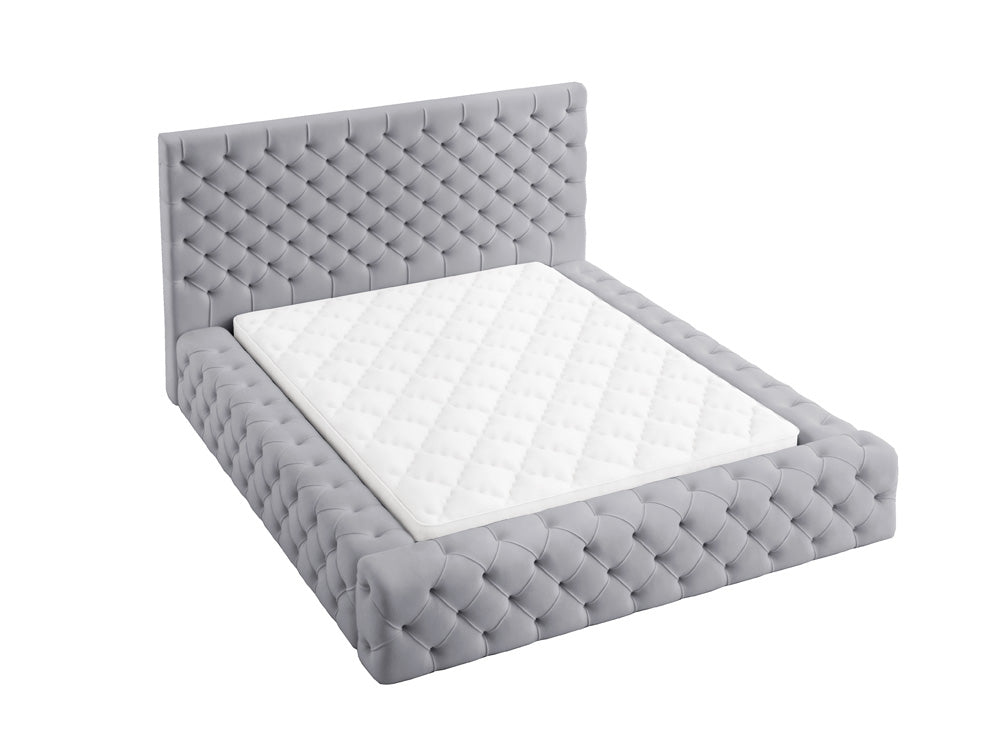 Luxuriöses Designer Samt Polsterbett Lana mit großem Stauraum – Modern & Bequem