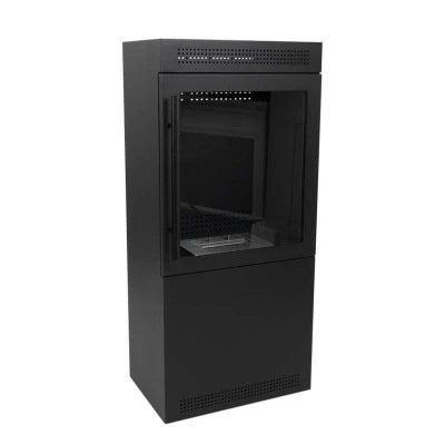 Jackson Bioethanol-Ofen: Stilvoller, quadratischer Kamin im Holzofen-Design, 2,2 kW