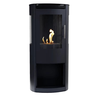 Eleganter Schwarzer Bioethanol-Kaminofen: Stilvolles Design, Sicherer Betrieb, 4.5 Stunden Brenndauer