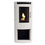 Lade das Bild in den Galerie-Viewer, Lincoln Bioethanol-Ofen in Weiß: Moderner Kaminofen mit 1,5L Brenner für 6 Stunden Flamme
