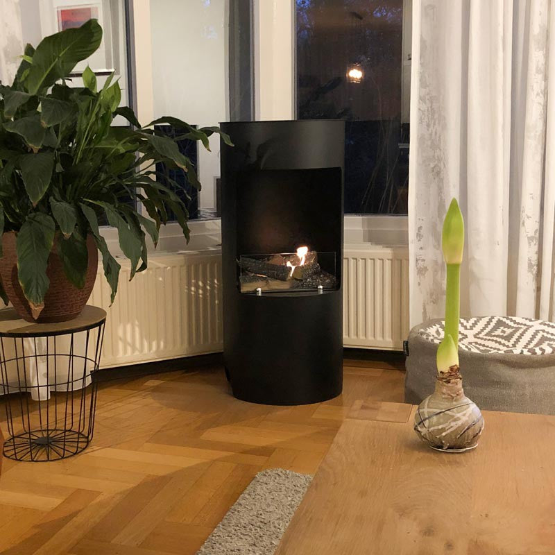 ScandiFlames Montgomery Bioethanol-Kaminofen: Moderner Ofen mit Holzofen-Design