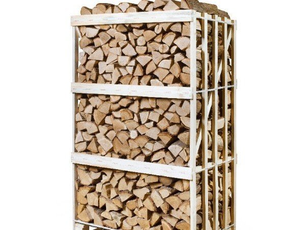 Premium Halbgetrocknetes Buchenholz, Ofenfertig, Gestapelt auf Palette, 2 m³