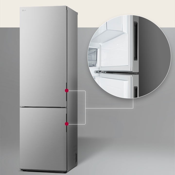 LG GBV3100BPY Kühl-Gefrierkombination, 344L, EEK C, Smart Inverter Kompressor, NatureFRESH