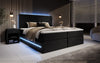 Arito Luxus Boxspringbett mit LED-Beleuchtung und Praktischem Stauraum – Komfortabel Erholung