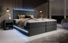 Arito Luxus Boxspringbett mit LED-Beleuchtung und Praktischem Stauraum – Komfortabel Erholung