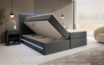 Lade das Bild in den Galerie-Viewer, Arito Luxus Boxspringbett mit LED-Beleuchtung und Praktischem Stauraum – Komfortabel Erholung
