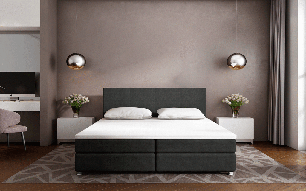 Luxuriöses Athene Boxspringbett Dunkelgrau – Optimaler Schlafkomfort mit Stoffbezug