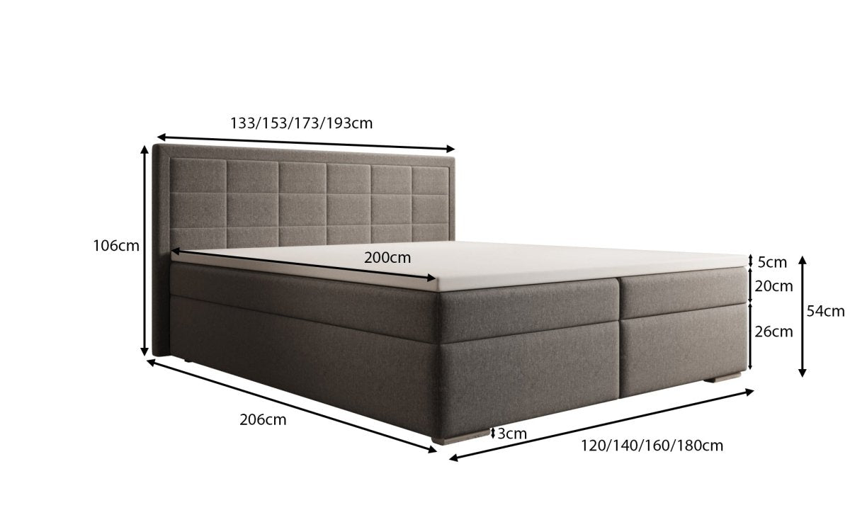 Luxuriöses Athina Boxspringbett: Modernes Kunstleder Design, Höchster Schlafkomfort