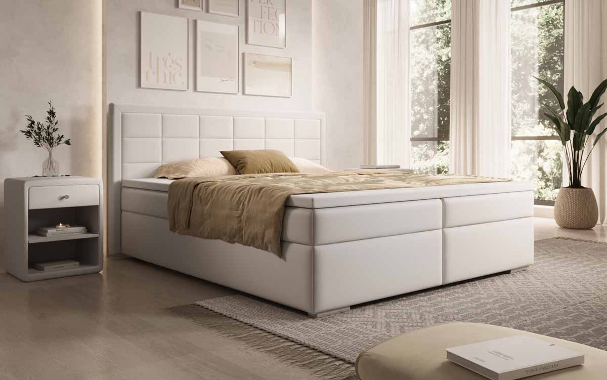 Luxuriöses Athina Boxspringbett: Modernes Kunstleder Design, Höchster Schlafkomfort