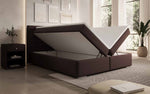 Lade das Bild in den Galerie-Viewer, Luxuriöses Athina Boxspringbett mit Kunstlederbezug, Integriertem Stauraum und Premium-Komfort

