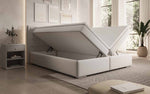 Lade das Bild in den Galerie-Viewer, Luxuriöses Athina Boxspringbett mit Kunstlederbezug, Integriertem Stauraum und Premium-Komfort
