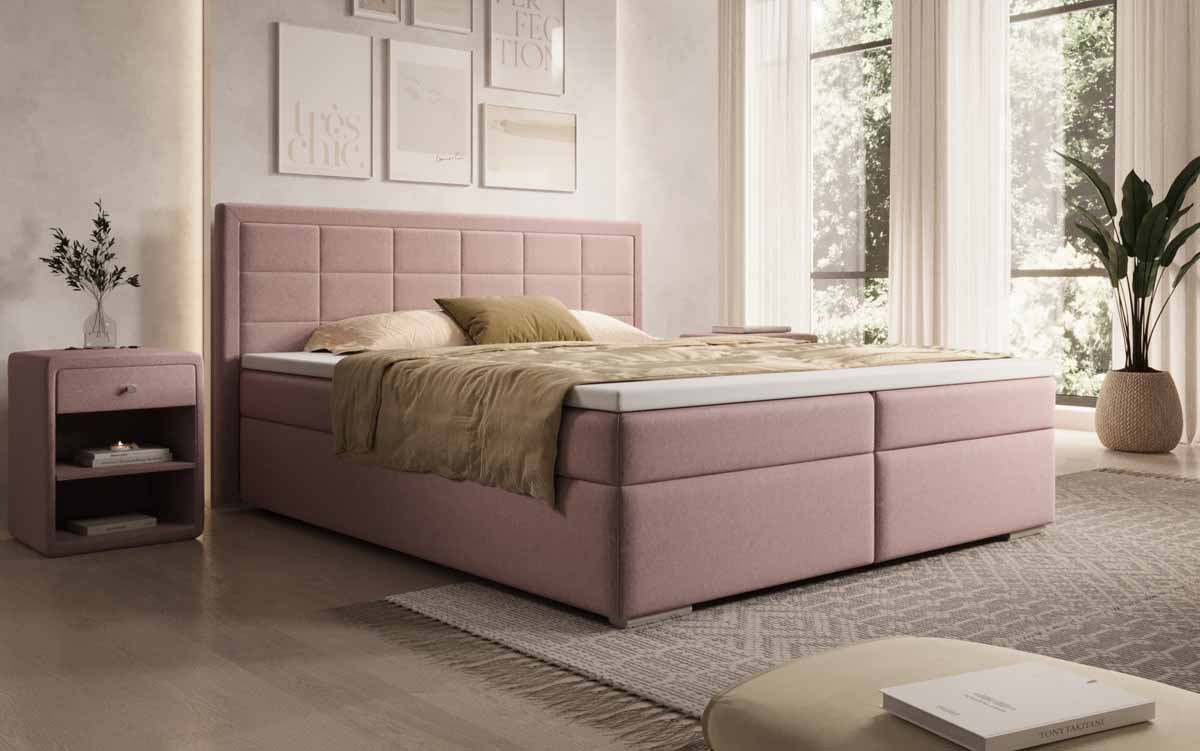 Athina Luxus Boxspringbett aus Stoff: Maximaler Schlafkomfort für Ihr Zuhause