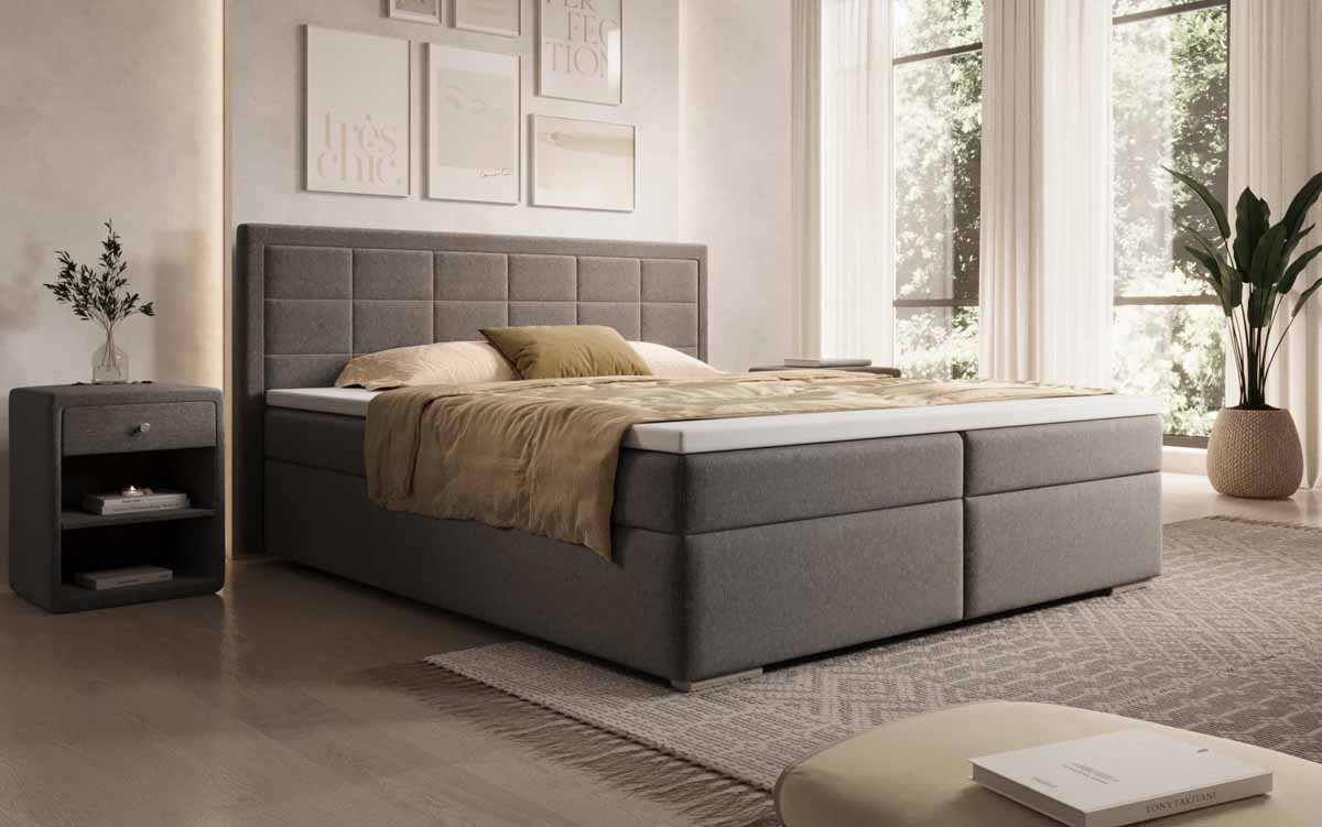 Athina Luxus Boxspringbett aus Stoff: Maximaler Schlafkomfort für Ihr Zuhause