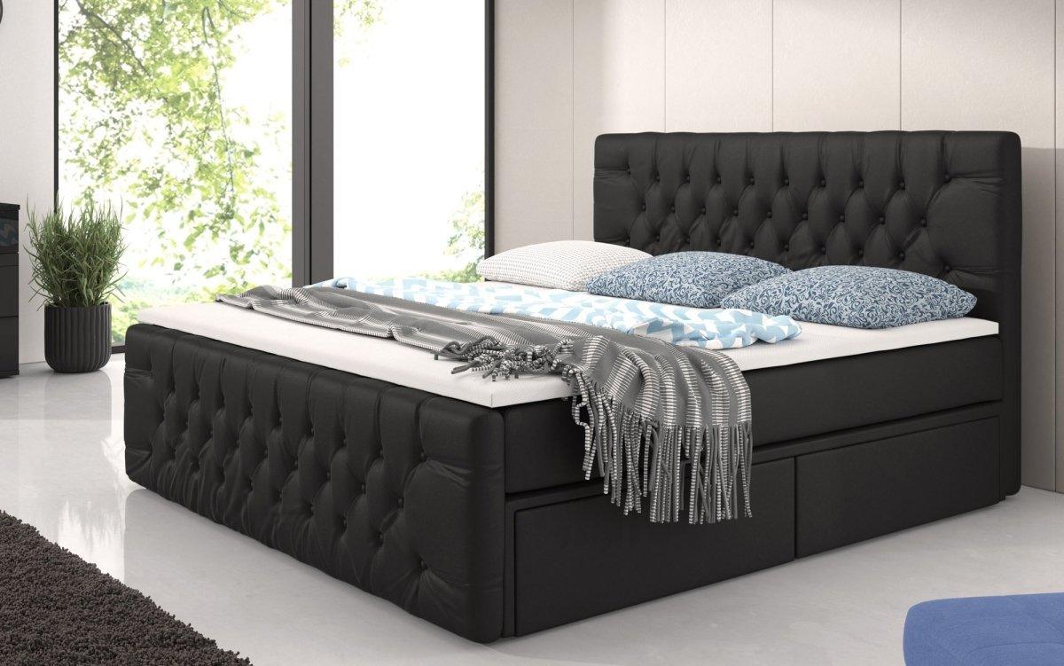 Luxuriöses Boxspringbett Bellissimo mit 4 Schubladen – Premium Schlafkomfort & Stauraum