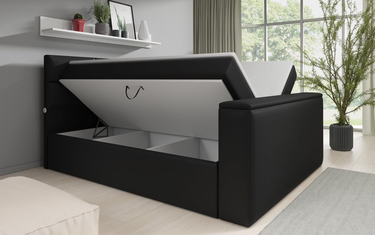 Carito Boxspringbett mit TV-Lift, USB-Anschluss und Geräumigem Stauraum