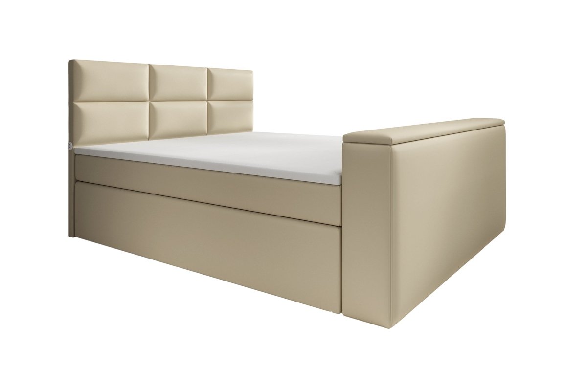 Carito Boxspringbett mit TV-Lift, USB-Anschluss und Geräumigem Stauraum