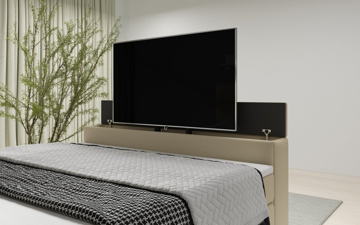 Carito Boxspringbett mit TV-Lift, USB-Anschluss und Geräumigem Stauraum