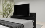 Lade das Bild in den Galerie-Viewer, Carito Boxspringbett mit TV-Lift, USB-Anschluss und Geräumigem Stauraum
