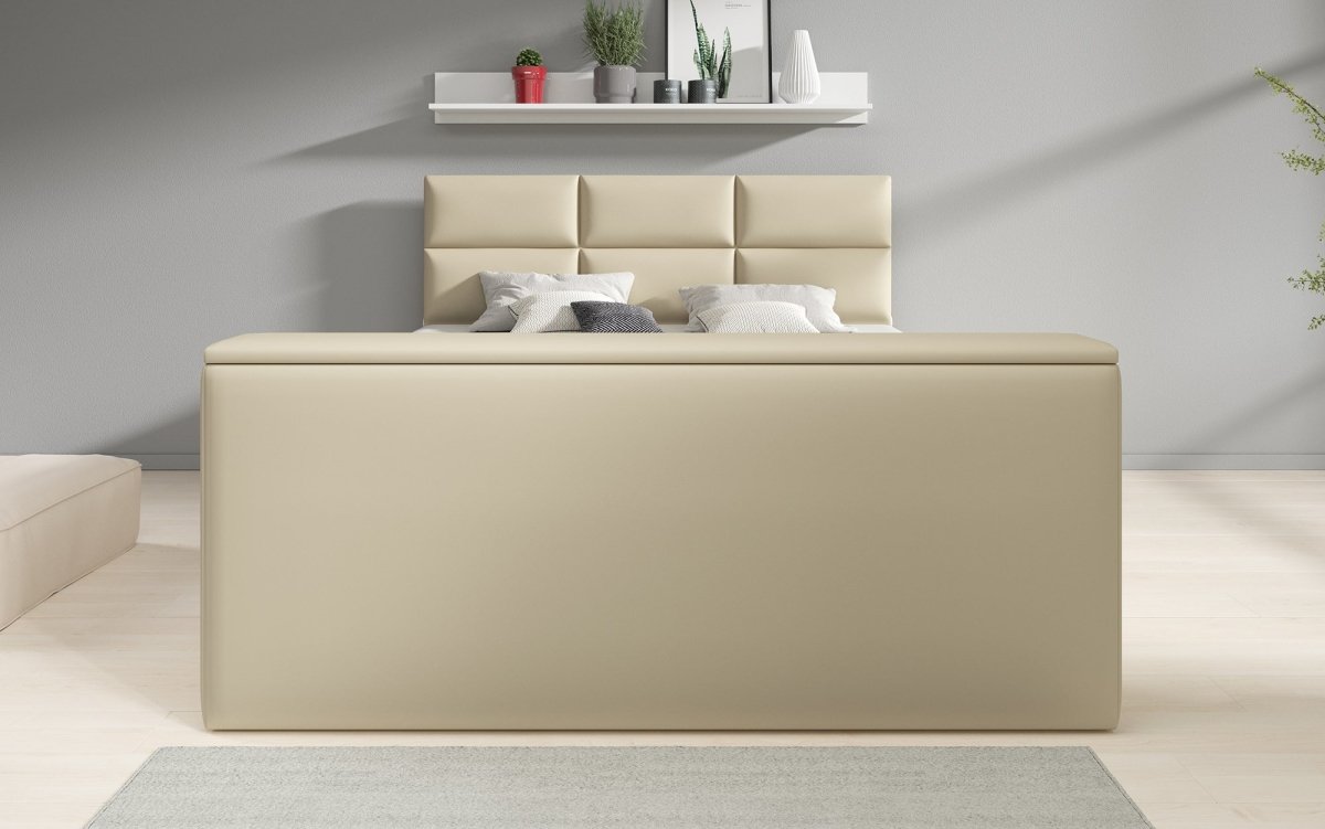 Carito Boxspringbett mit TV-Lift, USB-Anschluss und Geräumigem Stauraum