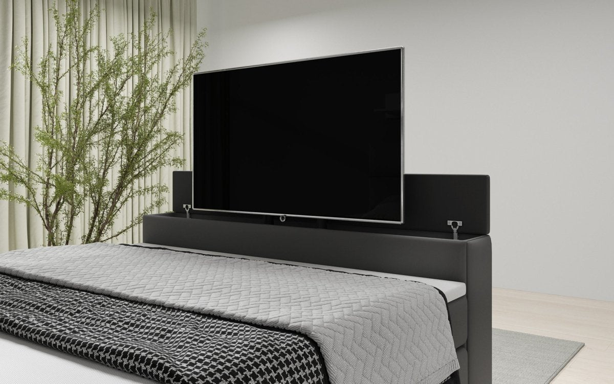 Carito Boxspringbett mit TV-Lift, USB-Anschluss und Geräumigem Stauraum