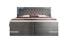 Carlotta Boxspringbett: Luxuriöses Samtbett mit LED, Stauraum und USB-Anschluss