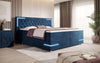 Carlotta Boxspringbett: Luxuriöses Samtbett mit LED, Stauraum und USB-Anschluss