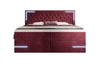 Carlotta Boxspringbett: Luxuriöses Samtbett mit LED, Stauraum und USB-Anschluss
