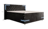 Carlotta Boxspringbett: Luxuriöses Samtbett mit LED, Stauraum und USB-Anschluss