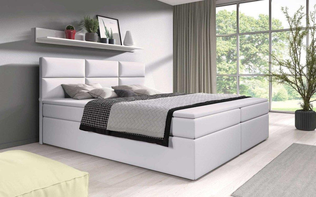 Luxuriöses Boxspringbett Carre mit USB-Anschluss: Höchster Komfort, Stil & Praktische Ladefunktion
