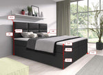 Lade das Bild in den Galerie-Viewer, Luxuriöses Boxspringbett Carre mit USB-Anschluss: Höchster Komfort, Stil &amp; Praktische Ladefunktion
