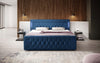 Luxuriöses Boxspringbett Charme mit LED, USB, Stauraum, Komfort Matratze