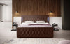 Luxuriöses Boxspringbett Charme mit LED, USB, Stauraum, Komfort Matratze