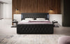 Luxuriöses Boxspringbett Charme mit LED, USB, Stauraum, Komfort Matratze
