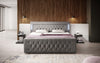 Luxuriöses Boxspringbett Charme mit LED, USB, Stauraum, Komfort Matratze