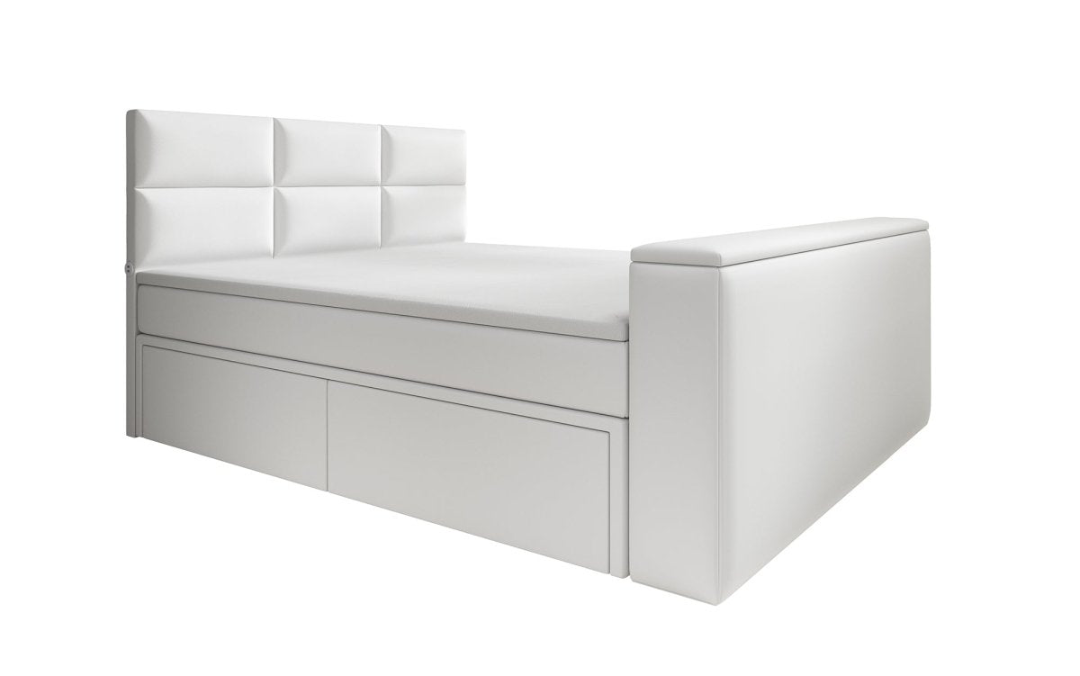 Luxus Citaro Boxspringbett mit Integriertem TV-Lift, USB-Anschluss und Stauraum