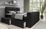 Lade das Bild in den Galerie-Viewer, Luxus Citaro Boxspringbett mit Integriertem TV-Lift, USB-Anschluss und Stauraum
