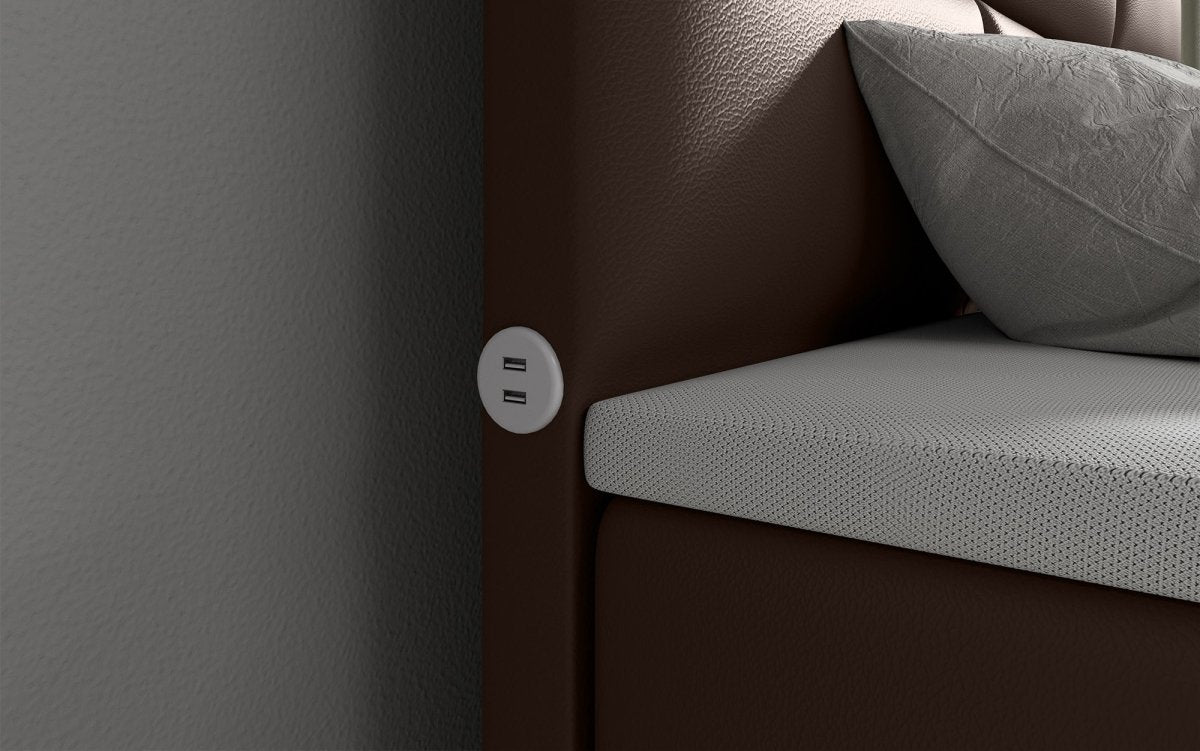 Luxus Citaro Boxspringbett mit Integriertem TV-Lift, USB-Anschluss und Stauraum