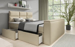 Lade das Bild in den Galerie-Viewer, Luxus Citaro Boxspringbett mit Integriertem TV-Lift, USB-Anschluss und Stauraum

