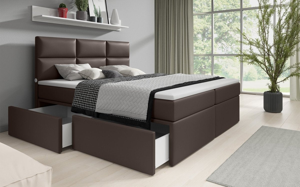Boxspringbett Citaro mit USB-Anschluss und Stauraum – Luxuriöser Schlafkomfort Modernes Design