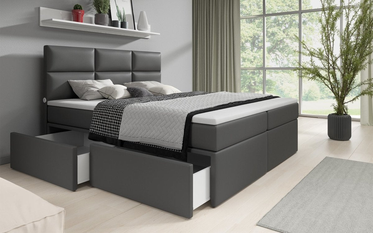Boxspringbett Citaro mit USB-Anschluss und Stauraum – Luxuriöser Schlafkomfort Modernes Design
