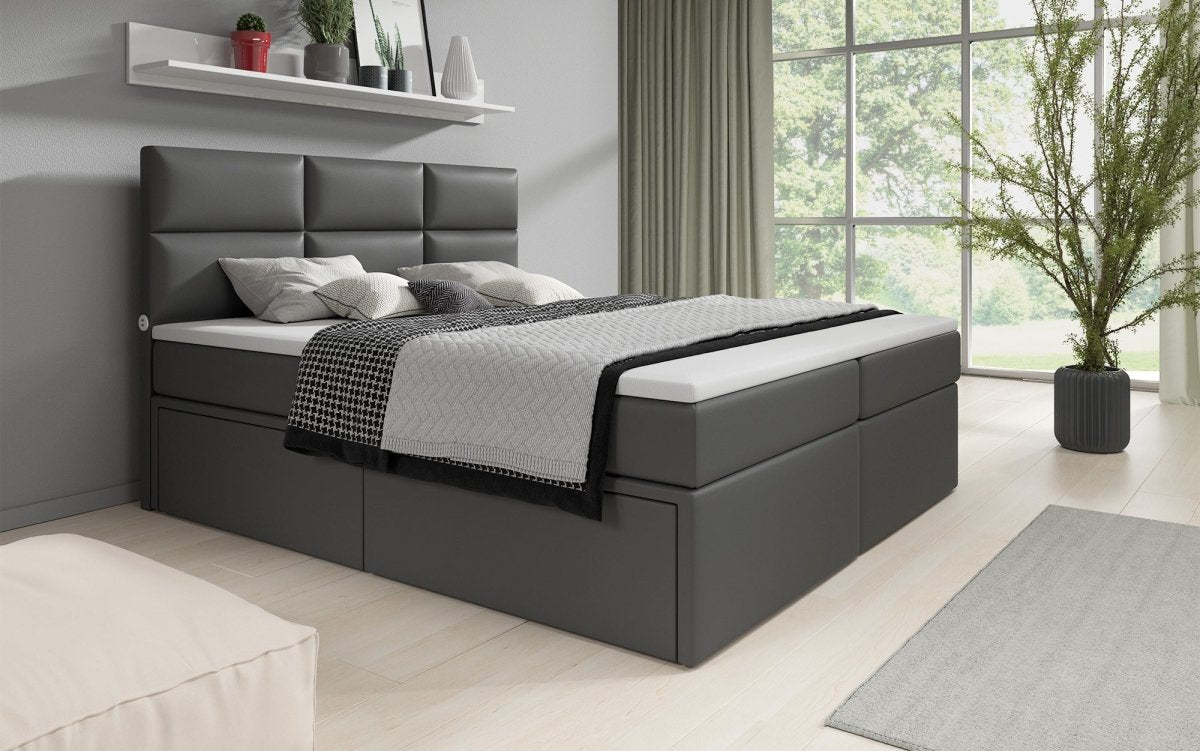 Boxspringbett Citaro mit USB-Anschluss und Stauraum – Luxuriöser Schlafkomfort Modernes Design