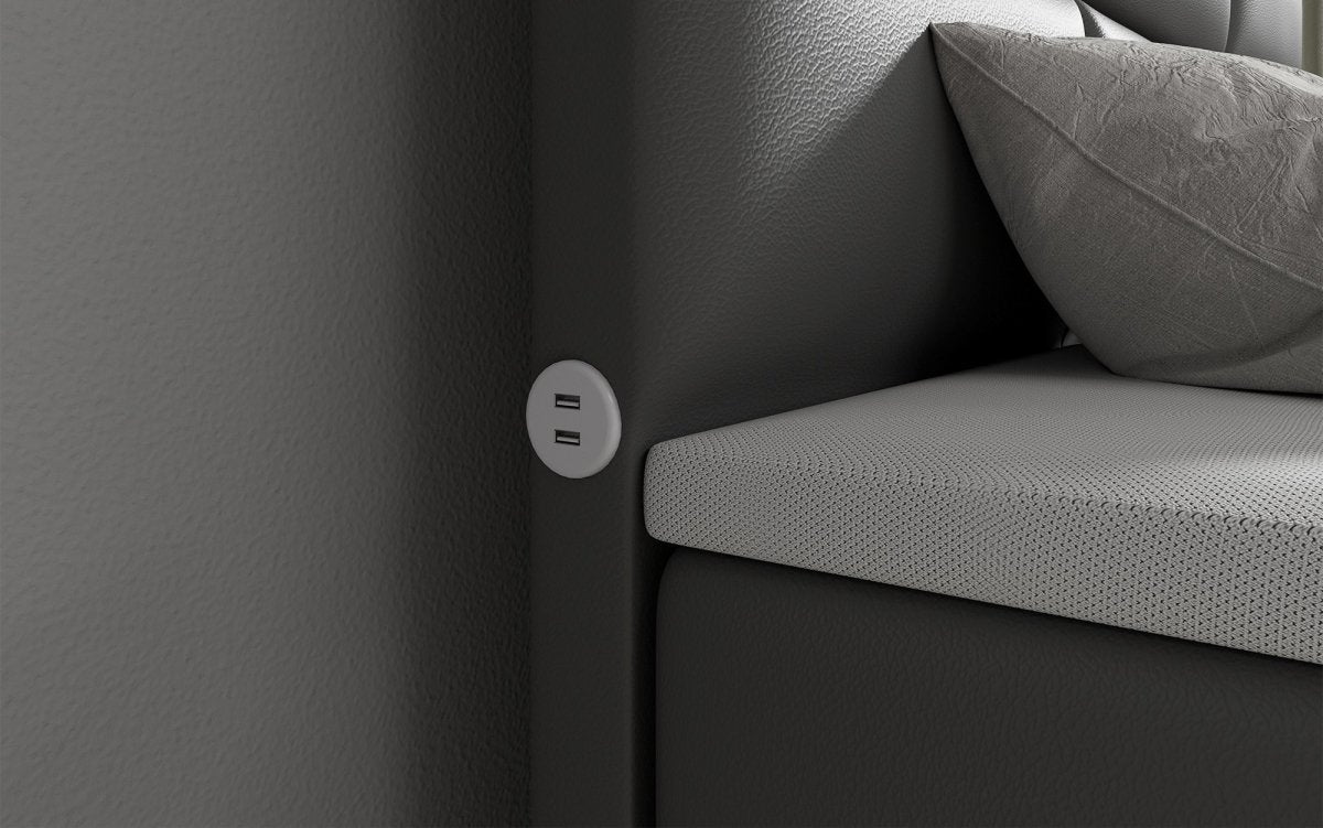 Boxspringbett Citaro mit USB-Anschluss und Stauraum – Luxuriöser Schlafkomfort Modernes Design