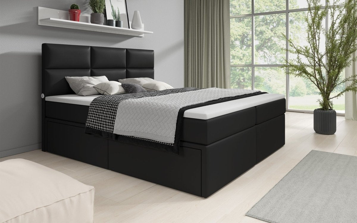 Boxspringbett Citaro mit USB-Anschluss und Stauraum – Luxuriöser Schlafkomfort Modernes Design