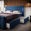 Luxuriöses Boxspringbett Diva: Modern, Komfortabel mit USB, LED und Stauraum