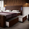 Luxuriöses Boxspringbett Diva: Modern, Komfortabel mit USB, LED und Stauraum