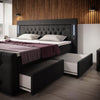 Luxuriöses Boxspringbett Diva: Modern, Komfortabel mit USB, LED und Stauraum